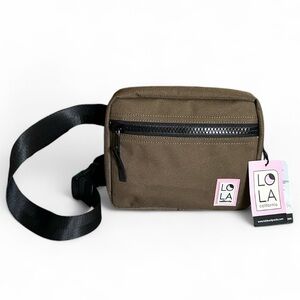 LOLA California Hippie Fanny Pack Recycled Nylon Waist Pack in Espresso